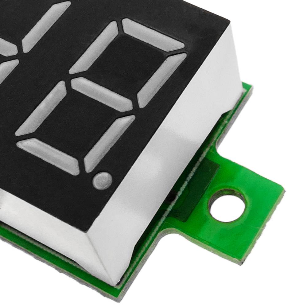 Visor LCD de 3 dígitos rojo y con voltímetro 0-100V
