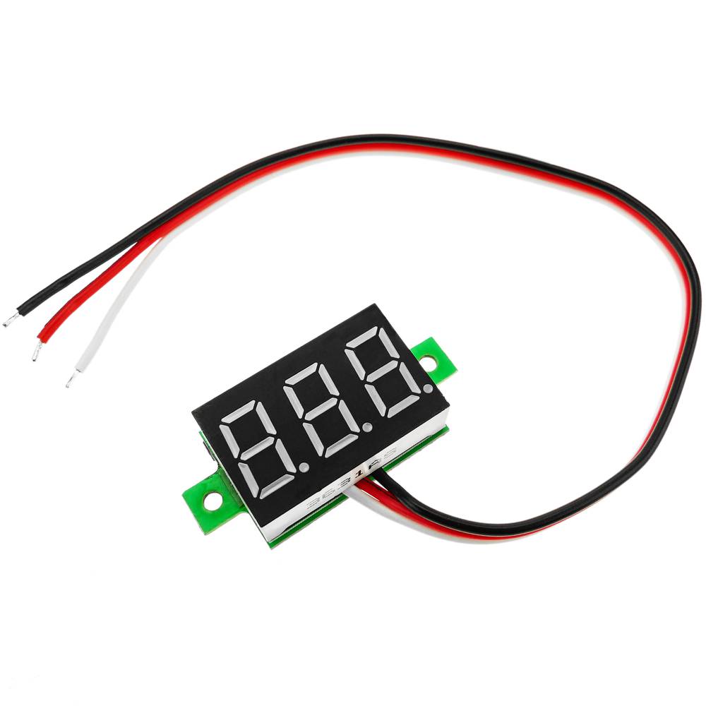 Visor LCD de 3 dígitos azul y con voltímetro 0-100V