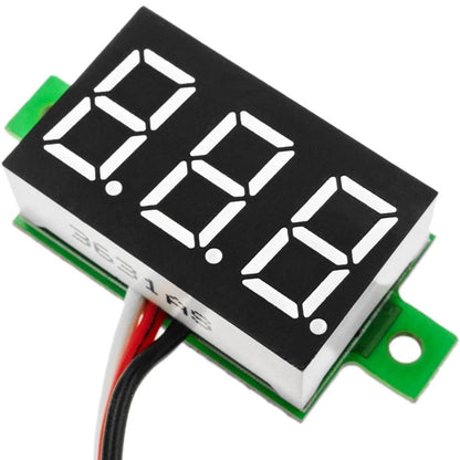 Visor LCD de 3 dígitos blanco y con voltímetro 0-100V