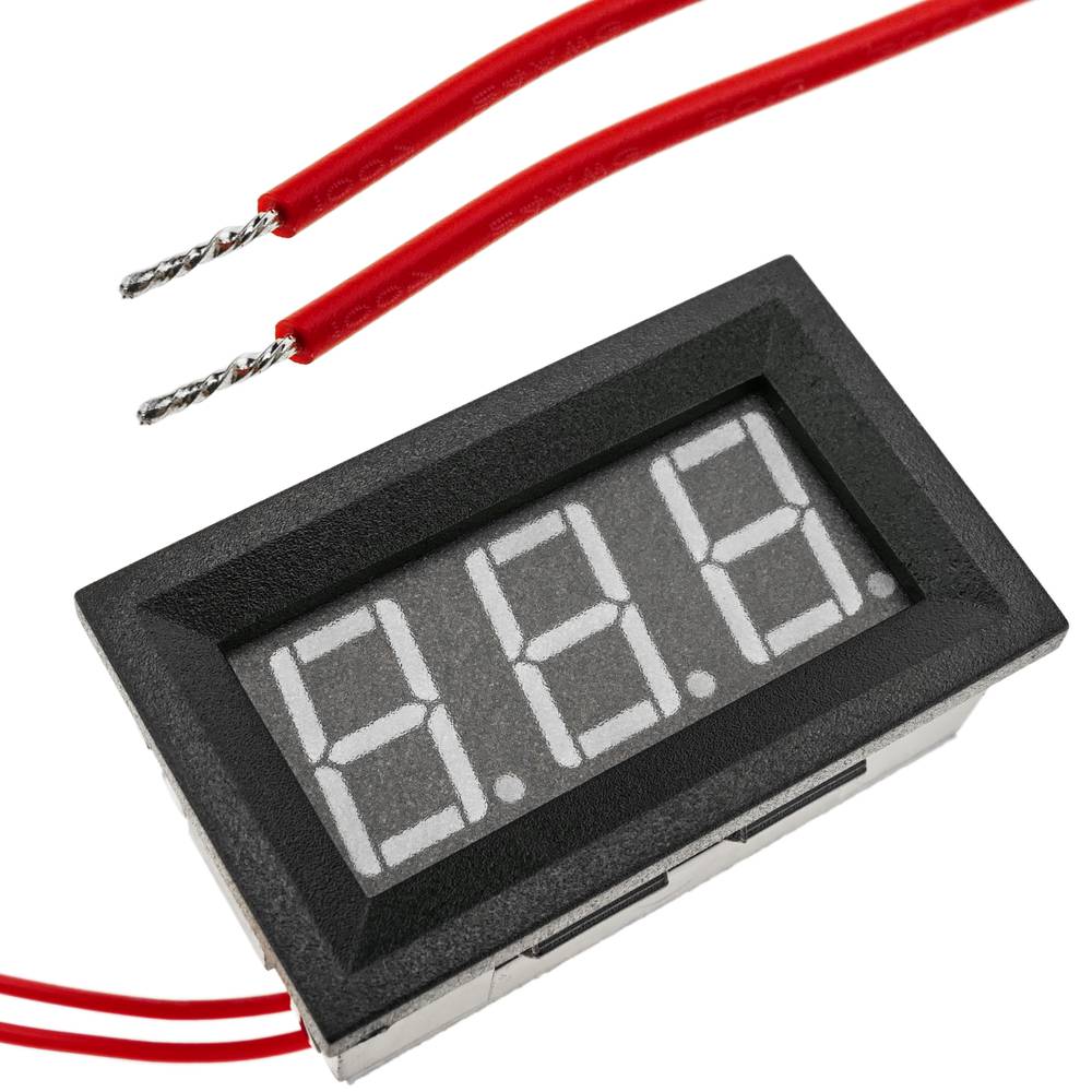 Visor LCD de 3 dígitos azul y con voltímetro 60-500V con marco