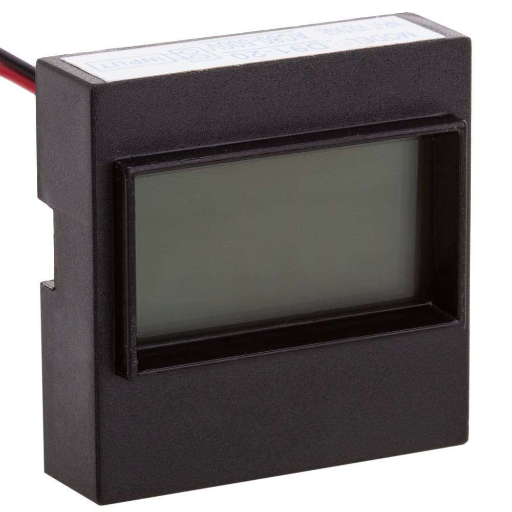 Visor LCD de 3 dígitos y con voltímetro 80-500V para panel negro 40x40x12mm