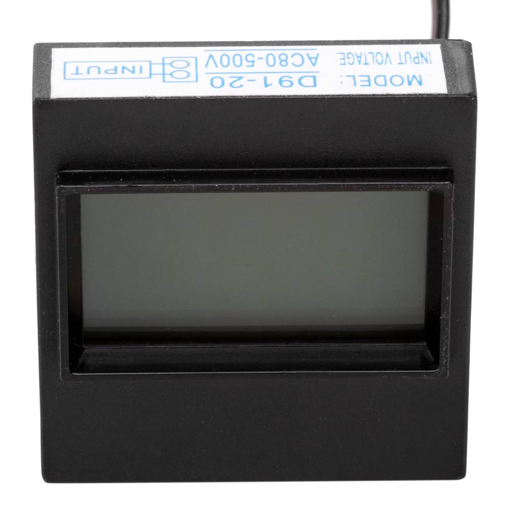 Visor LCD de 3 dígitos y con voltímetro 80-500V para panel negro 40x40x12mm