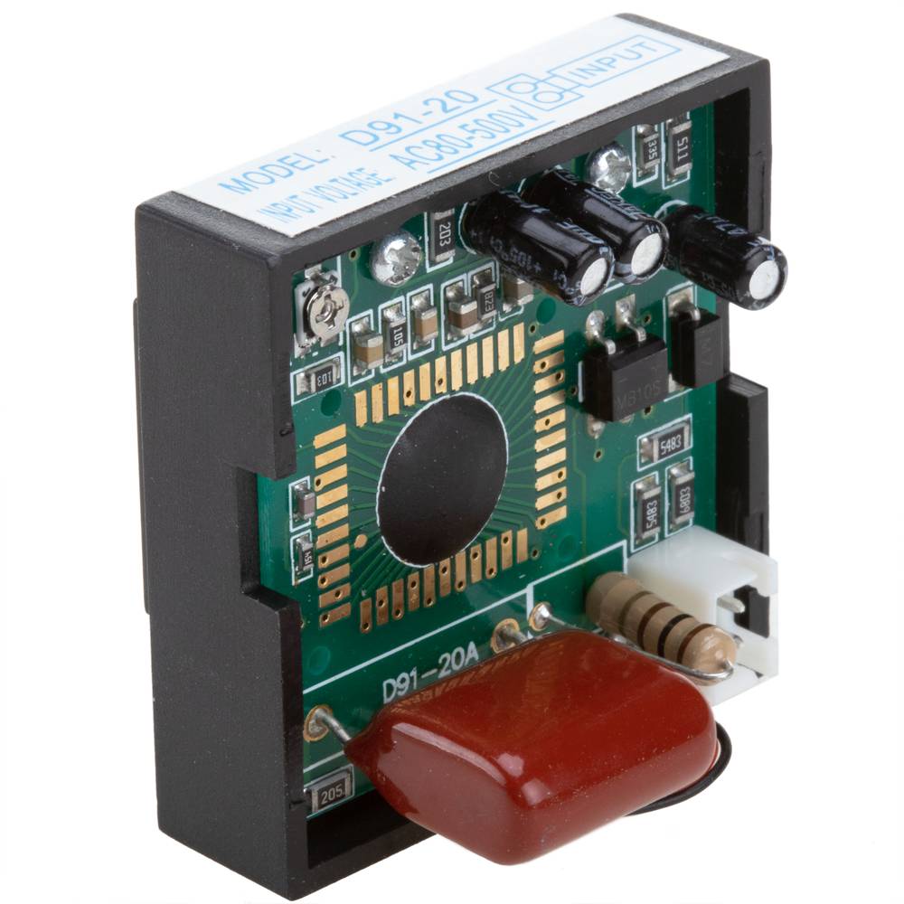 Visor LCD de 3 dígitos y con voltímetro 80-500V para panel negro 40x40x12mm