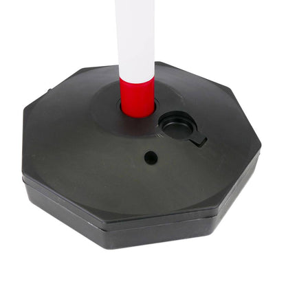 Poste separador de cadena para gestión de colas 31x91 cm blanco rojo 2 unidades