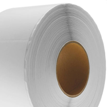Rollo bobina de 1200 etiquetas adhesivas para impresora térmica directa 101.6x101.6mm 8 unidades