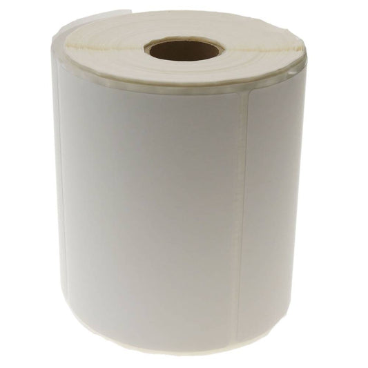 Rollo bobina 350 etiquetas adhesivas para impresora transferencia térmica 101.6x101.6mm 20 unidades