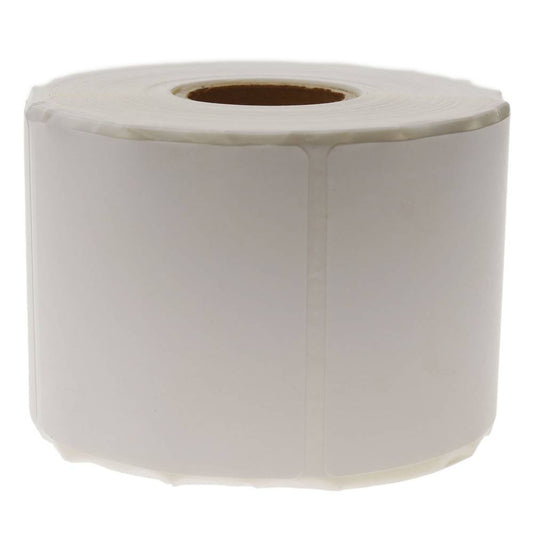 Rollo bobina de 600 etiquetas adhesivas para impresora transferencia térmica 50.8x50.8mm 50 unidades