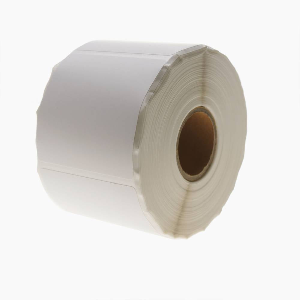Rollo bobina de 600 etiquetas adhesivas para impresora transferencia térmica 50.8x50.8mm 50 unidades