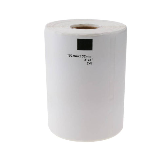 Rollo bobina de 200 etiquetas adhesivas compatibles con Brother DK-11241 DK-1241 102x152mm