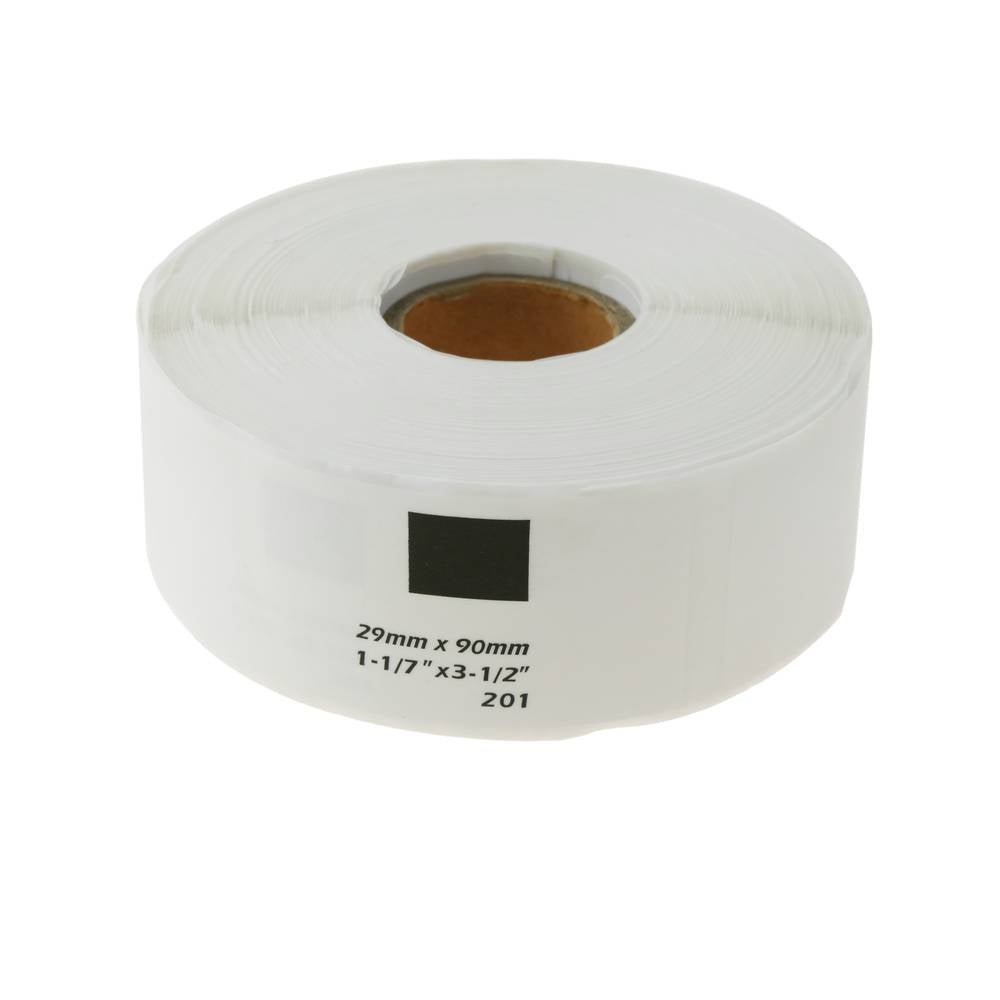 Rollo bobina de 400 etiquetas adhesivas compatibles con Brother DK-11201 DK-1201 29x90mm