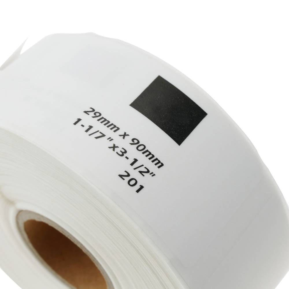 Rollo bobina de 400 etiquetas adhesivas compatibles con Brother DK-11201 DK-1201 29x90mm