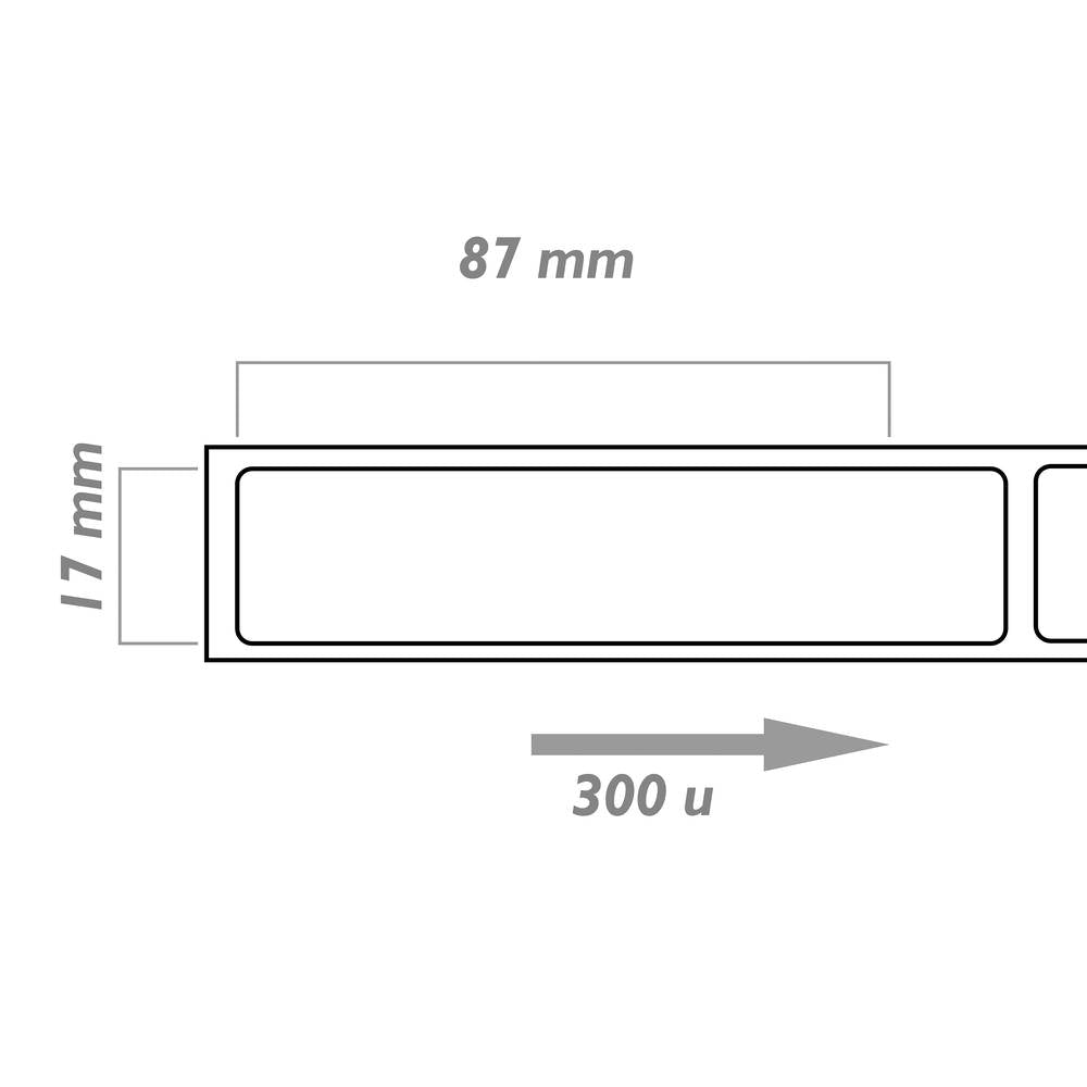 Rollo bobina de 300 etiquetas adhesivas compatibles con Brother DK-11203 DK-1203 17x87mm