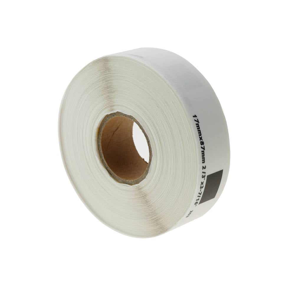 Rollo bobina de 300 etiquetas adhesivas compatibles con Brother DK-11203 DK-1203 17x87mm