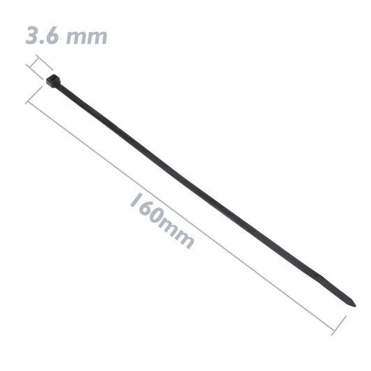 Bridas de nailon negro 100uds 140x3.6mm
