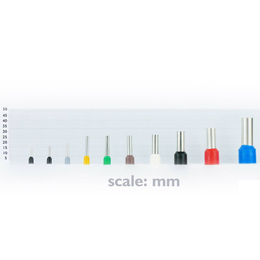Puntera aislada para crimpar en cable eléctrico 1.5x8 mm 100 unidades