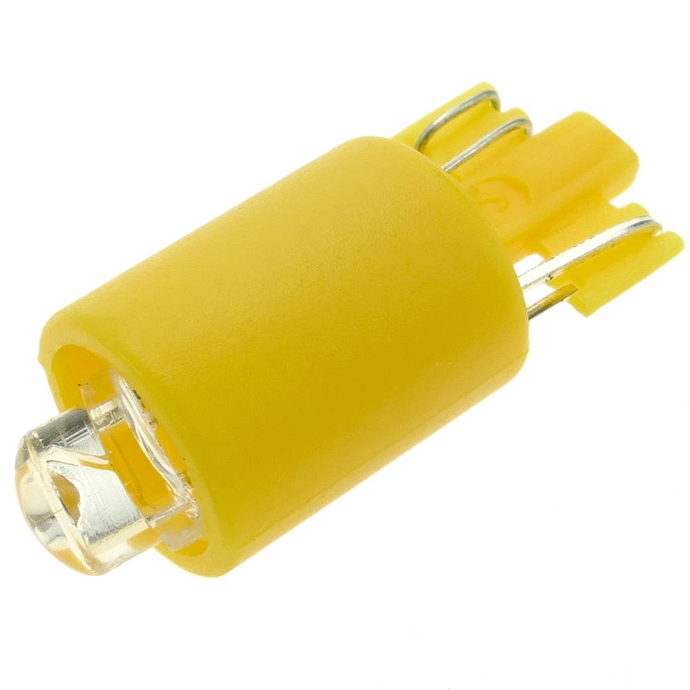 Luz LED piloto de 9mm 12VDC de color amarillo 10-pack