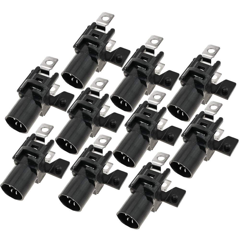 Portalámparas para luz LED piloto de 9mm 12VDC con dos terminales 10-pack