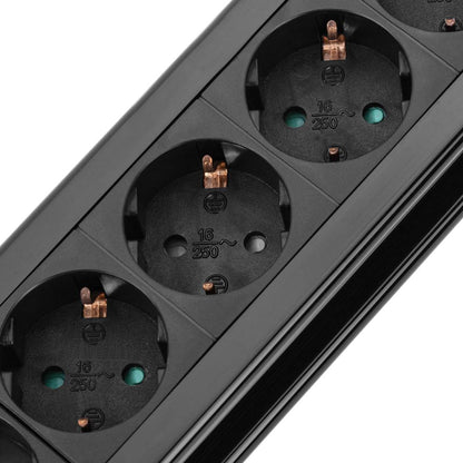 Regleta de enchufes 6 schuko con interruptor y protección sobretensiones (1.5m cable)