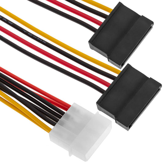 Cable Alimentación MOLEX 4P-M (5.25) a 2 x 15P-H (SATA) en Y