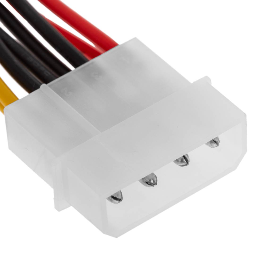 Cable Alimentación MOLEX 4P-M (5.25) a 2 x 15P-H (SATA) en Y