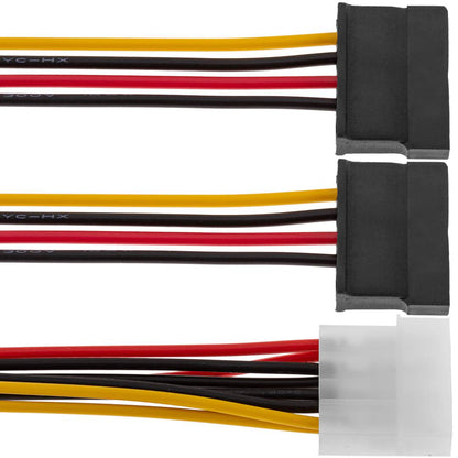 Cable Alimentación MOLEX 4P-M (5.25) a 2 x 15P-H (SATA) en Y
