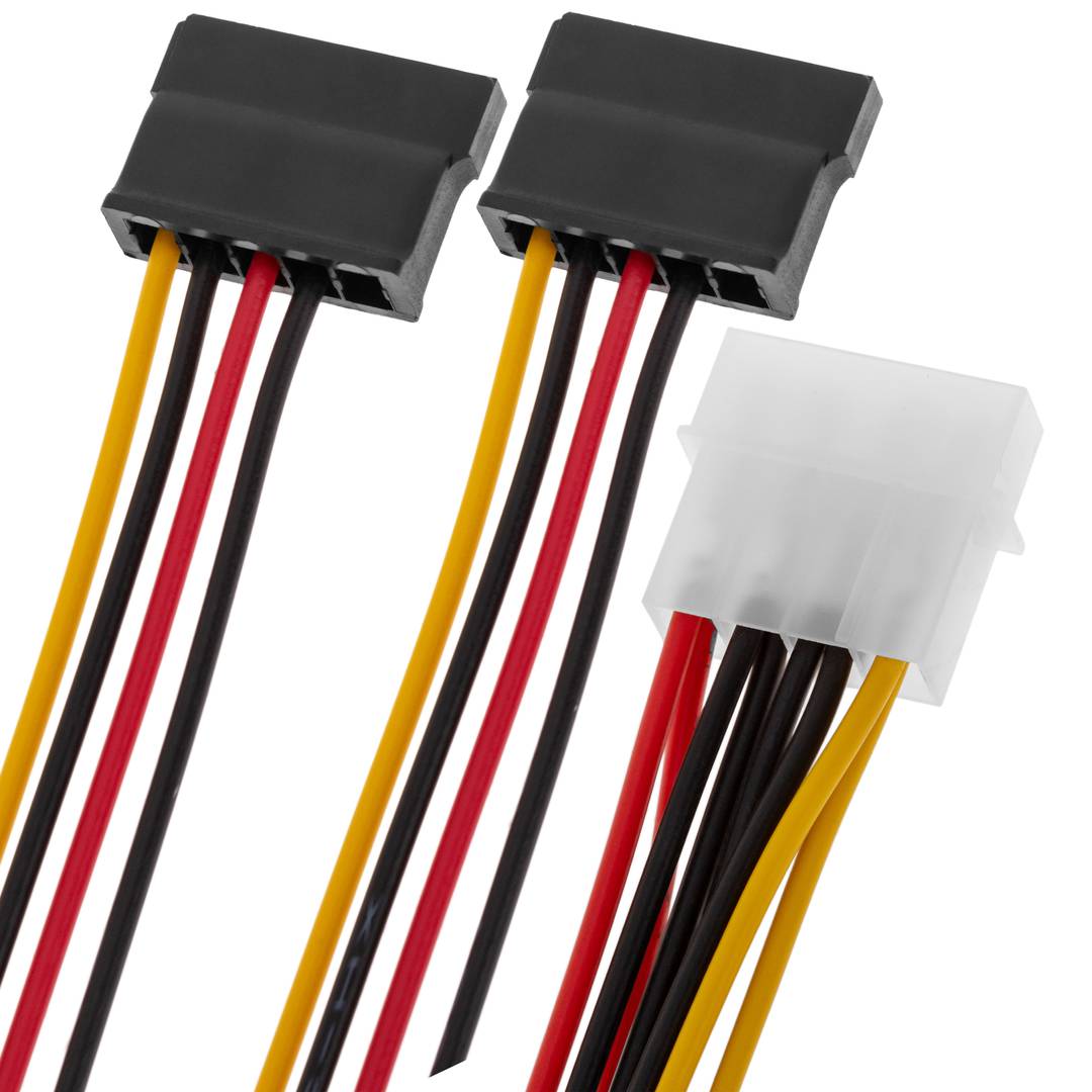 Cable Alimentación MOLEX 4P-M (5.25) a 2 x 15P-H (SATA) en Y