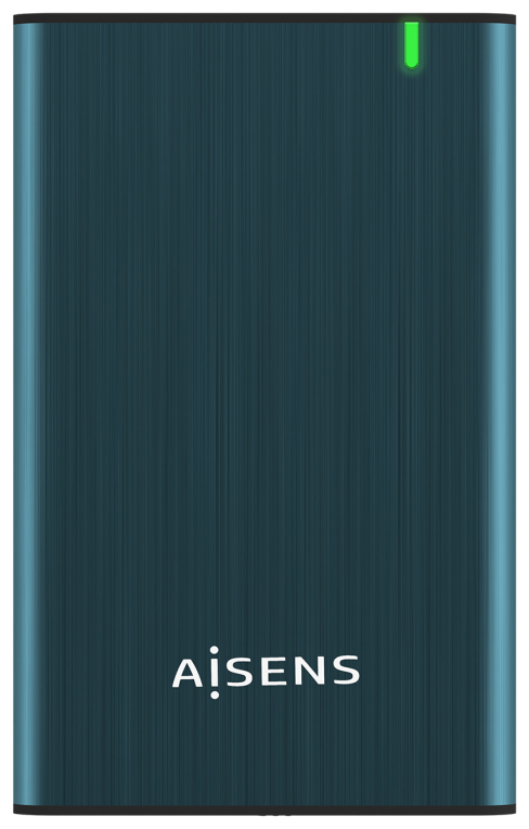 AISENS Caja Externa 2.5' ASE-2525PB 9.5 mm SATA A USB 3.0/USB 3.1 Gen1, Azul Pacifico