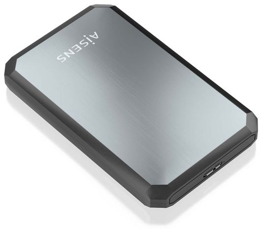 AISENS ASE-2529B caja para disco duro externo Carcasa de disco duro/SSD Negro, Gris 2.5'