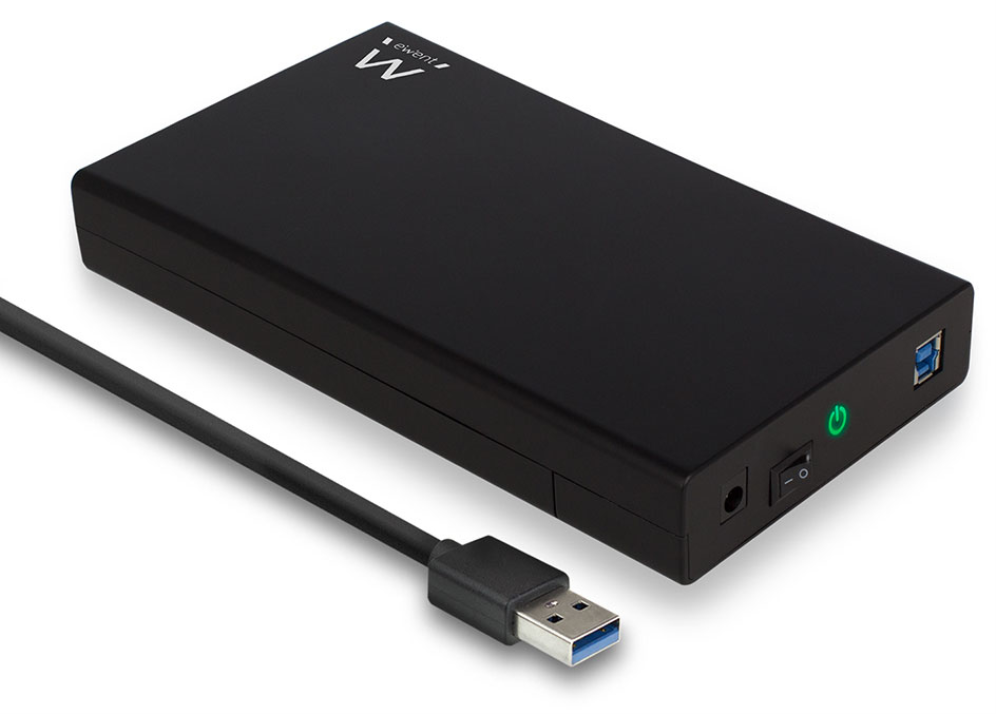 Ewent EW7056 caja para disco duro externo Caja de disco duro (HDD) Negro 3.5'