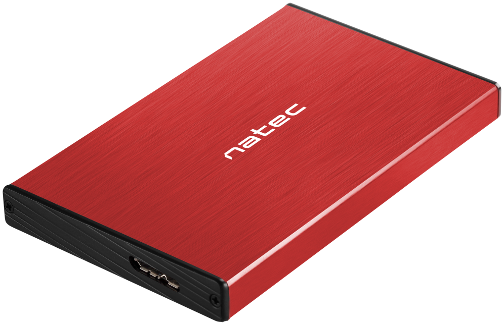 NATEC Rhino GO Carcasa de disco duro/SSD Rojo 2.5''