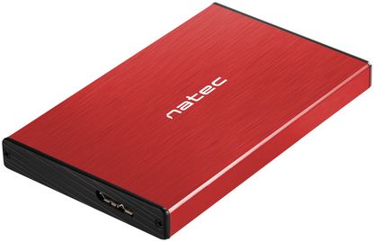 NATEC Rhino GO Carcasa de disco duro/SSD Rojo 2.5'
