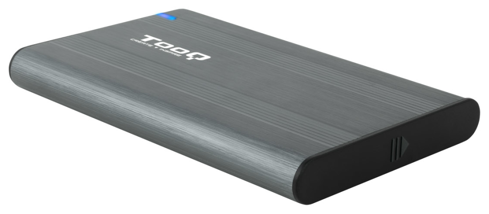 TooQ Caja Externa para Discos de 2,5” HDD/SSD, Gris