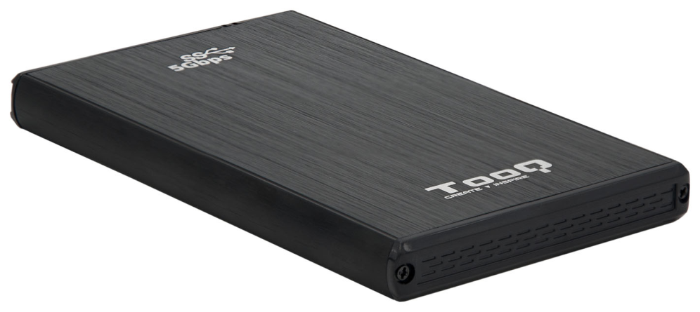 TooQ TQE-2522B caja para disco duro externo Caja de disco duro (HDD) Negro 2.5'