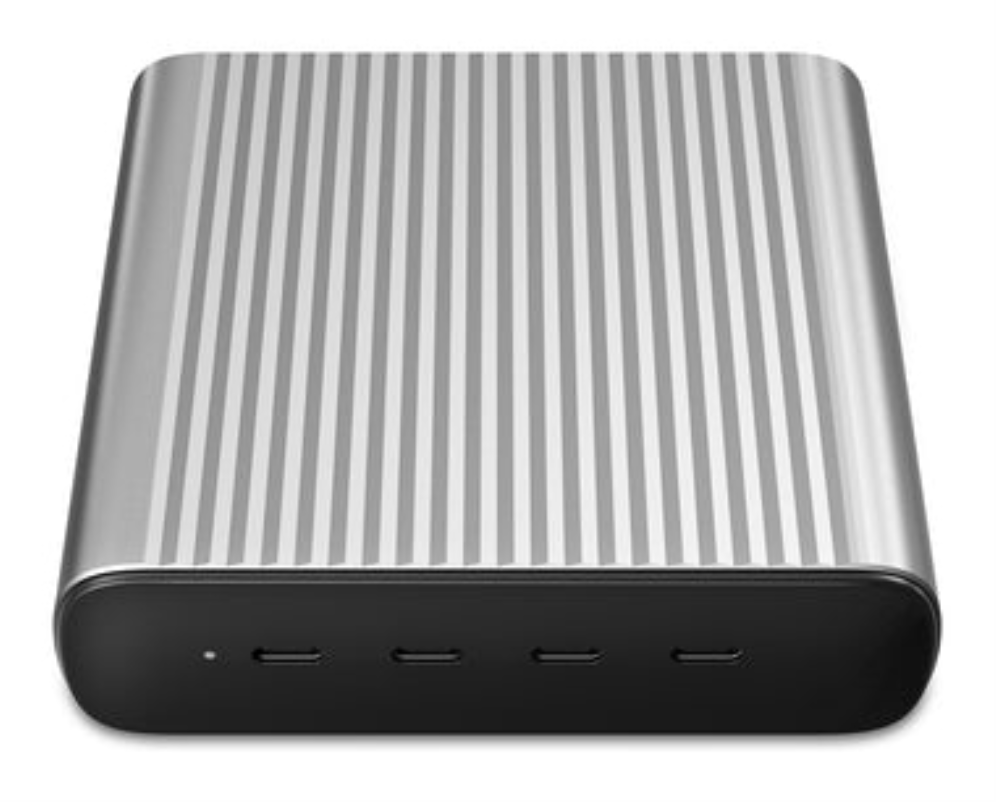 HYPER 245W GaN Desktop Charger Portatil, Smartphone, Tableta Negro, Plata Corriente alterna, Bateria Carga rapida Interior