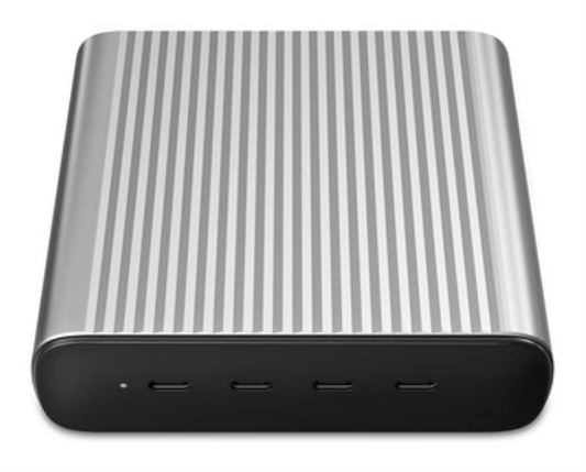 HYPER 245W GaN Desktop Charger Portatil, Smartphone, Tableta Negro, Plata Corriente alterna, Bateria Carga rapida Interior