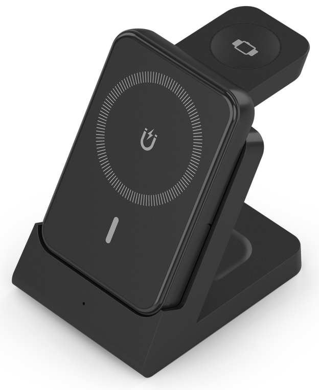 AISENS ASCH-15W4WC064-BK cargador de dispositivo movil Auriculares, Smartphone, Reloj inteligente Cargador inalambrico Interior