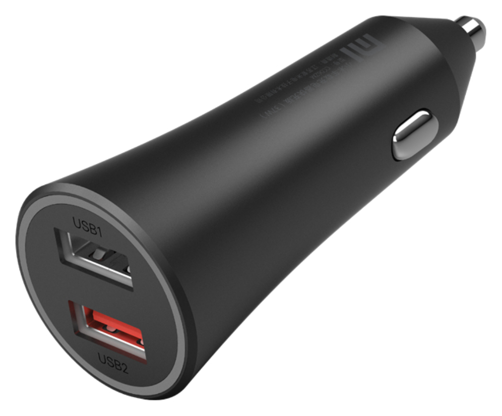 Xiaomi Mi 37W Dual-Port Car Charger Universal Negro Encendedor de cigarrillos Auto