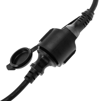 Prolongador de cable eléctrico schuko macho a hembra de 2 m negro IP44