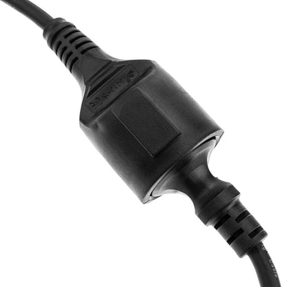 Prolongador de cable eléctrico schuko macho a hembra de 5 m negro IP44