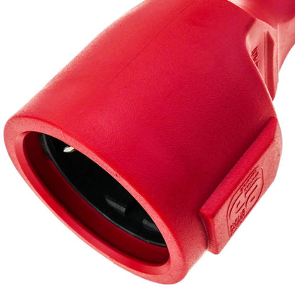 Prolongador de cable eléctrico schuko macho a hembra de 10 m rojo