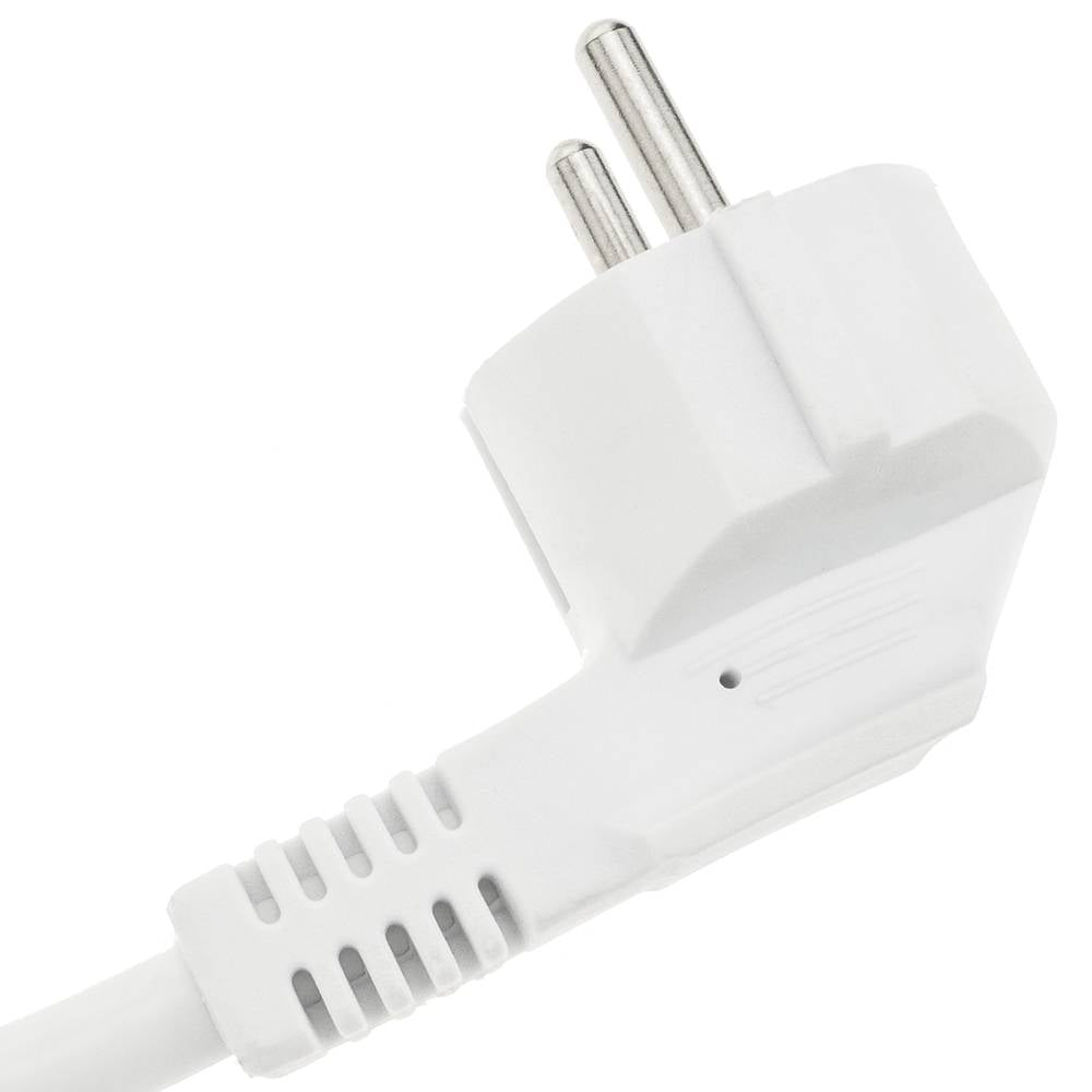Prolongador de cable eléctrico schuko macho a hembra de 10 m blanco