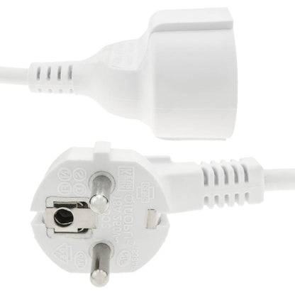 Prolongador de cable eléctrico schuko macho a hembra de 15 m blanco