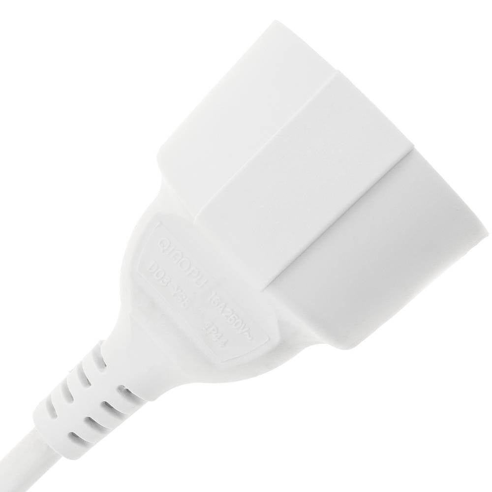 Prolongador de cable eléctrico schuko macho a hembra de 15 m blanco