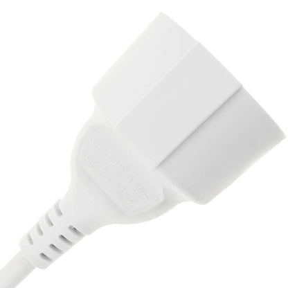 Prolongador de cable eléctrico schuko macho a hembra de 15 m blanco