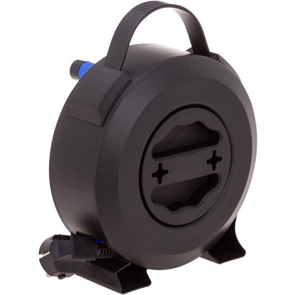 Alargo enrollacable con protector térmico de 4 Schuko 5m
