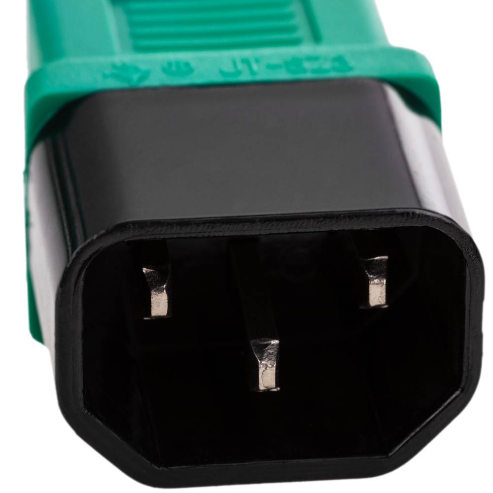 Cable eléctrico de alimentación IEC60320 C13 a C14 de color verde de 3m