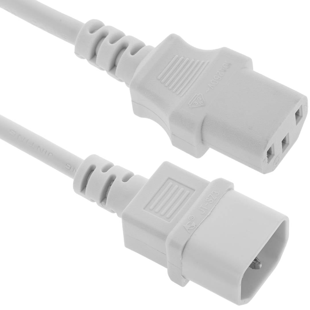 Cable de alimentación IEC-60320 blanco C13-C14 1.8 m