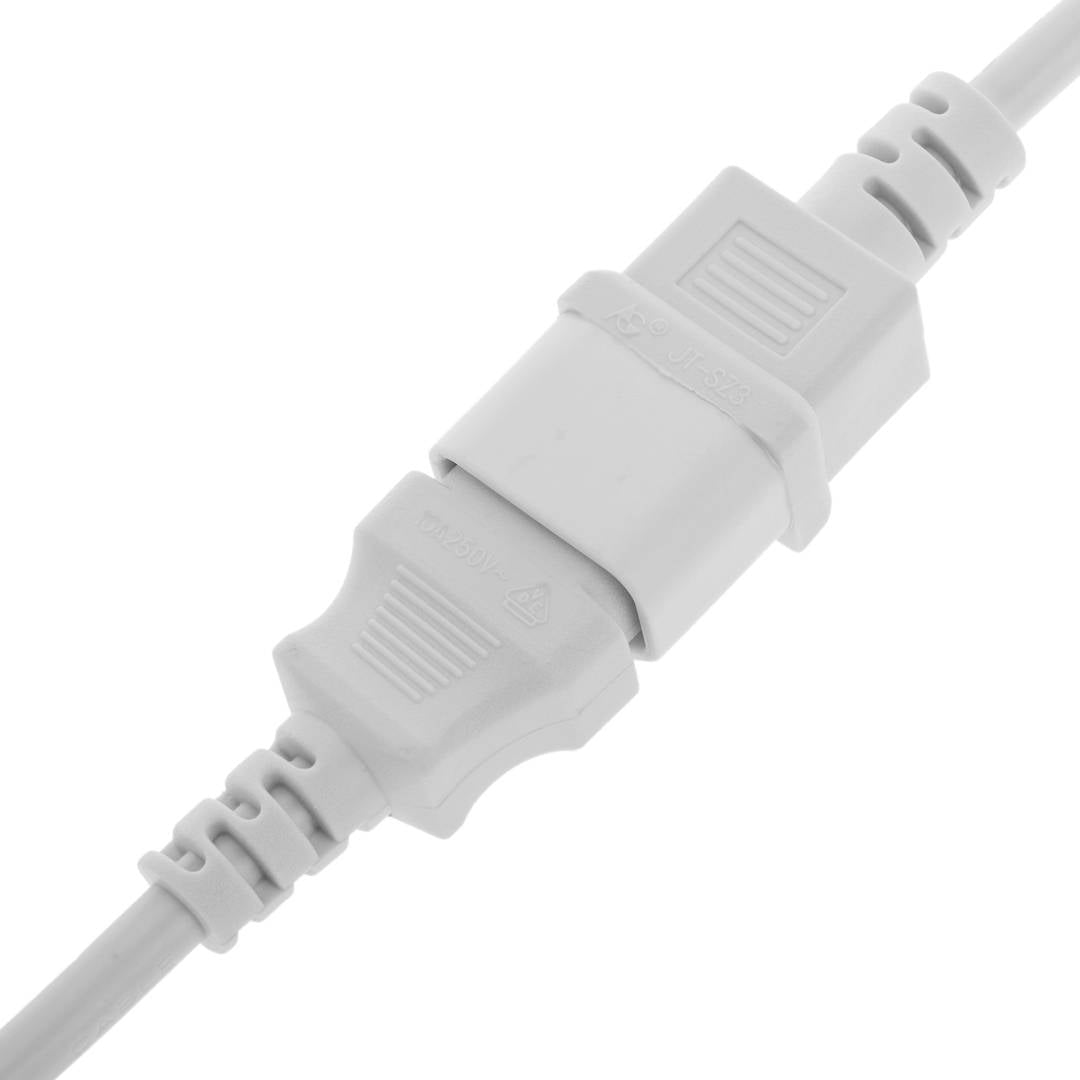 Cable de alimentación IEC-60320 blanco C13-C14 1.8 m