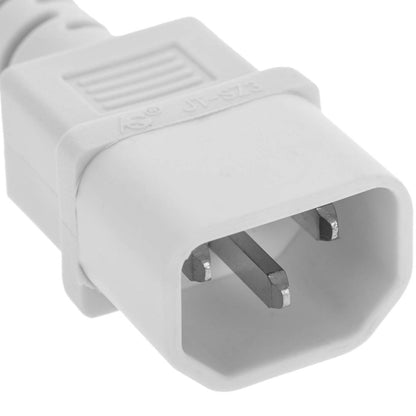Cable de alimentación eléctrico IEC-60320 blanco C13-C14 3 m
