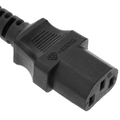 Cable eléctrico de alimentación IEC60320 C13 a schuko macho recto de color negro 1.8m